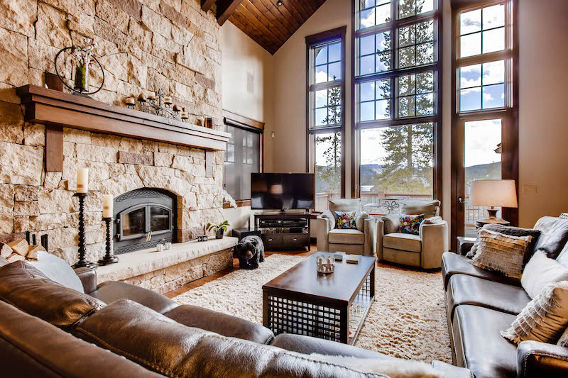 A living room of a Breckenridge vacation rental