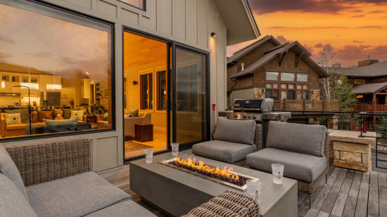 Fire pit at Chalet Regale in Steamboat Springs