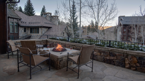 Fire pit at Excelsior Lodge in Beaver Creek