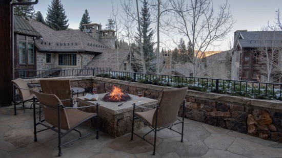 Fire pit at Excelsior Lodge in Beaver Creek, CO