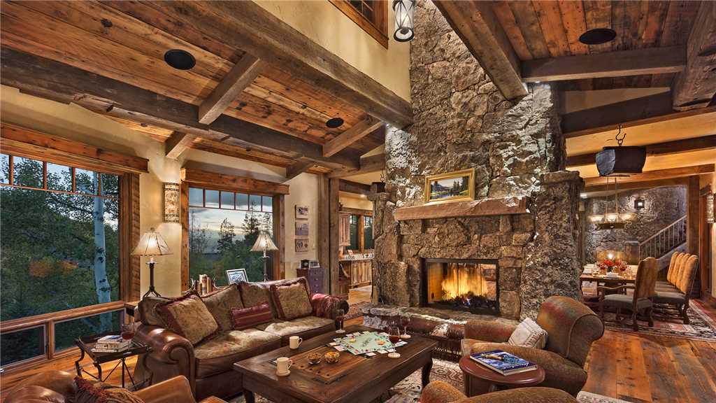 steamboat vacation home fireplace