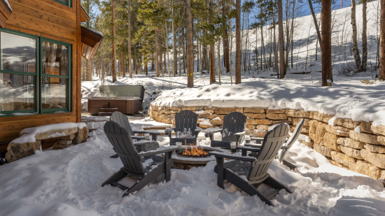 Fire pit at Majestic Mountain Lodge in Breckenridge