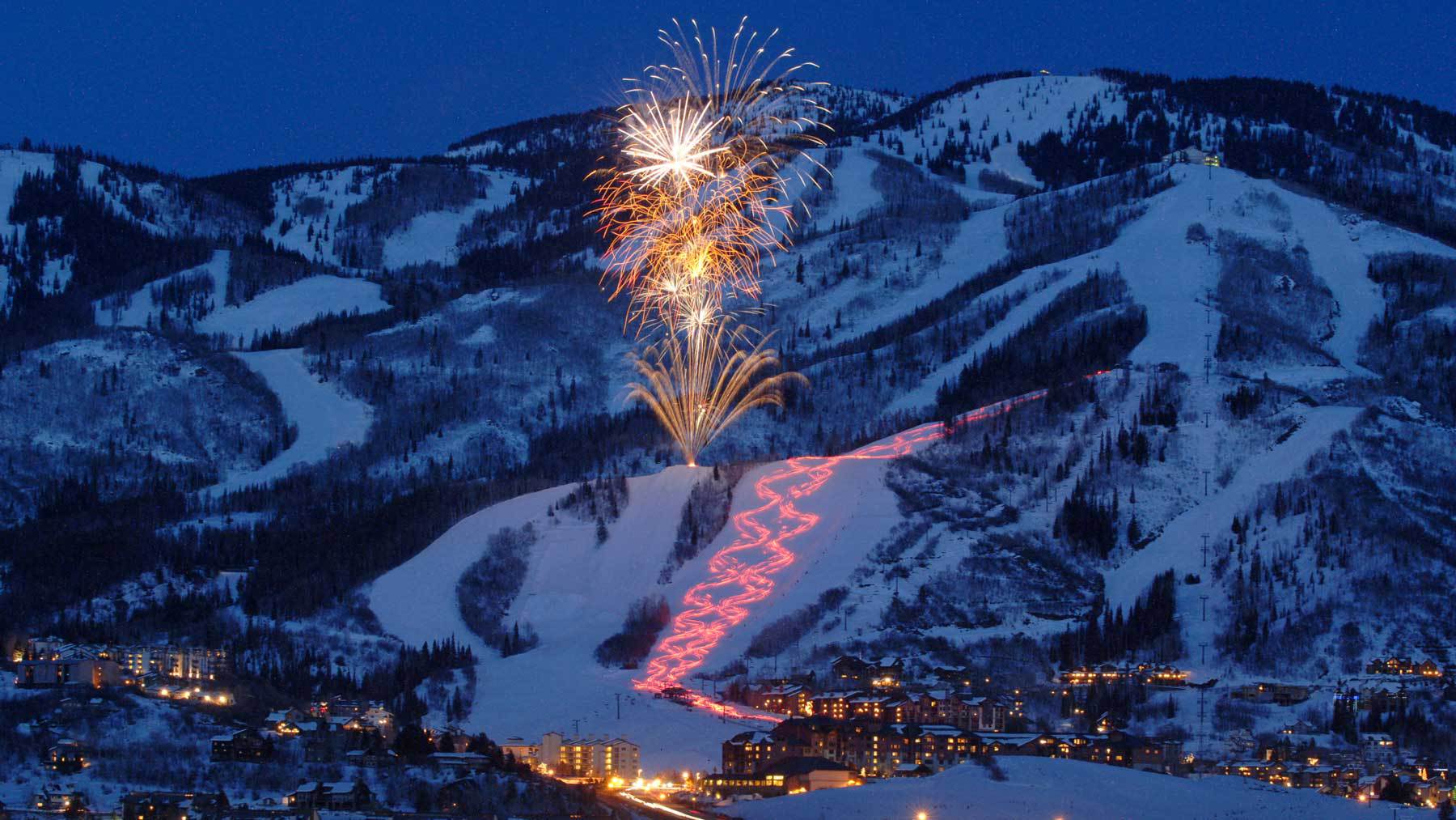 Holidays in Steamboat Springs torchlight parade