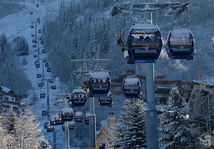 The new Steamboat Gondola carries you quickly to the mountain top