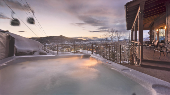 Hot tub at The Ledges South in Steamboat Springs